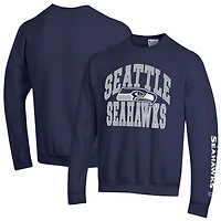 Sweat-shirt en polaire Powerblend bleu marine Champion College pour homme, Seattle Seahawks