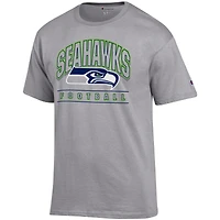 Men's Champion  Heather Gray Seattle Seahawks Football T-Shirt