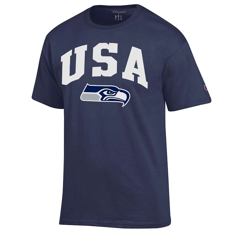 Men's Champion Navy Seattle Seahawks Americana T-Shirt