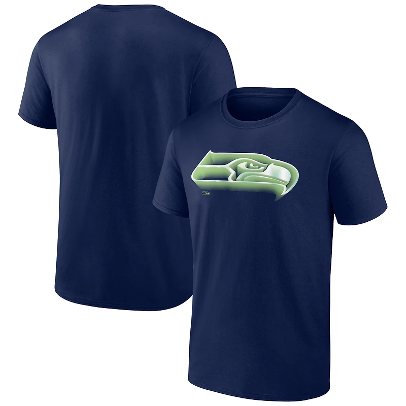Men's  College Navy Seattle Seahawks Chrome Dimension T-Shirt