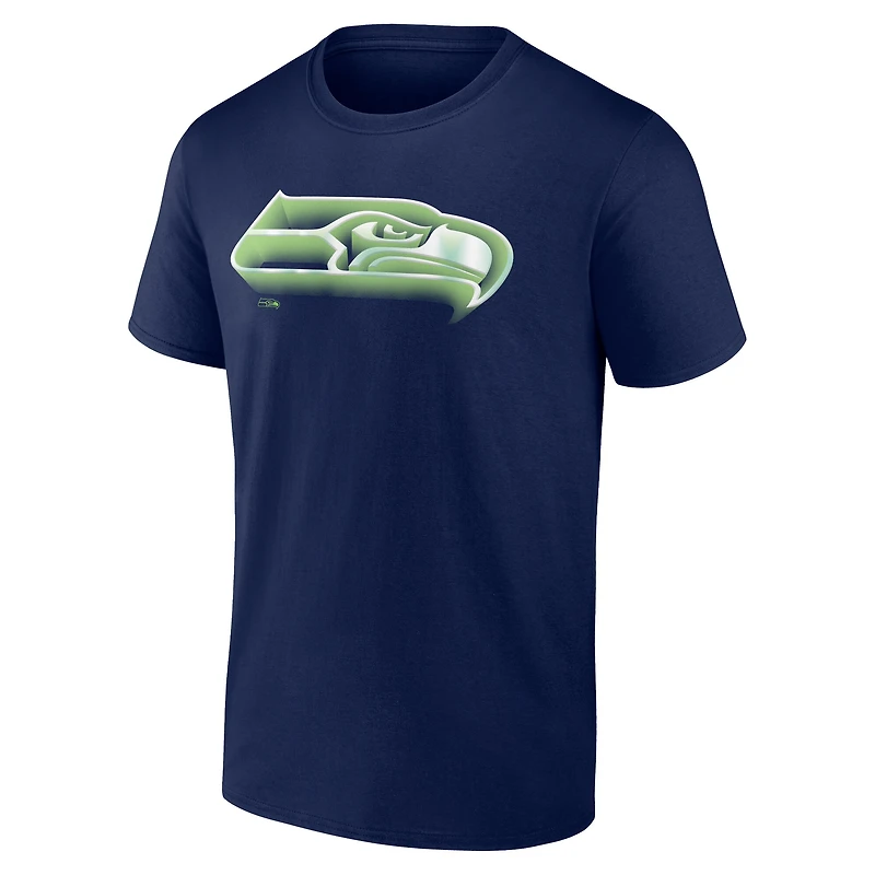 Men's  College Navy Seattle Seahawks Chrome Dimension T-Shirt