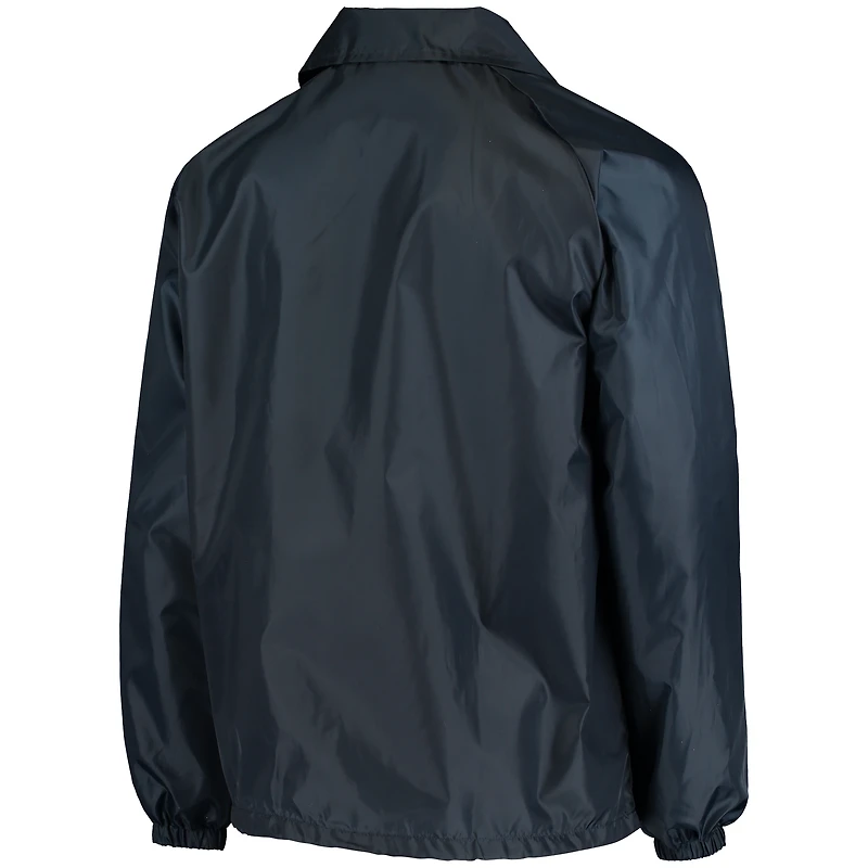 Men's College Navy Seattle Seahawks Coaches Classic Raglan Full-Snap Windbreaker Jacket
