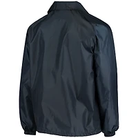 Men's College Navy Seattle Seahawks Coaches Classic Raglan Full-Snap Windbreaker Jacket