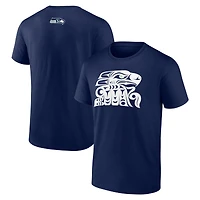 Men's  College Navy Seattle Seahawks Muckleshoot Logo T-Shirt