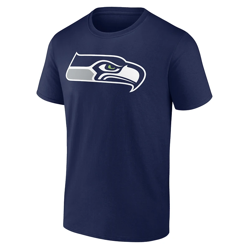 T-shirt authentique personnalisé avec nom et numéro de l'équipe des Seahawks Seattle, bleu marine, pour homme