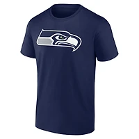 T-shirt authentique personnalisé avec nom et numéro de l'équipe des Seahawks Seattle, bleu marine, pour homme