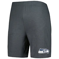 Ensemble de nuit T-shirt et short Seattle Seahawks Downfield Concepts Sport anthracite/blanc pour homme