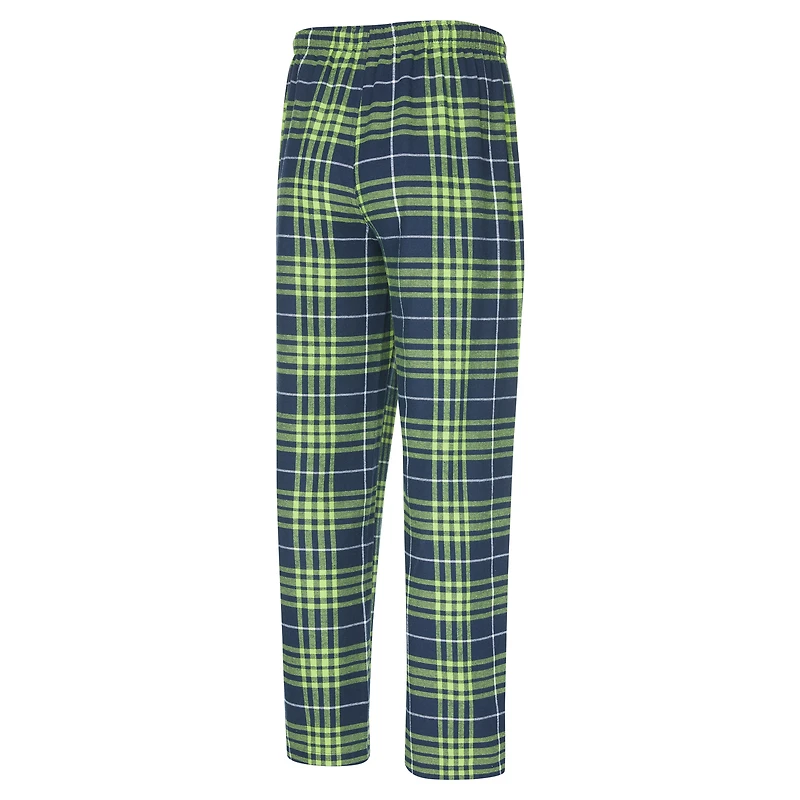 Ensemble de nuit pour homme Concepts Sport College Navy/Seattle Seahawks Vector avec haut et pantalon en flanelle