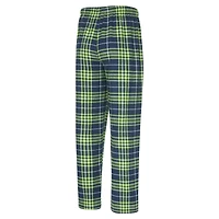 Ensemble de nuit pour homme Concepts Sport College Navy/Seattle Seahawks Vector avec haut et pantalon en flanelle