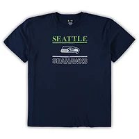 Ensemble de pyjama t-shirt et pantalon pour hommes Concepts Sport College Navy Seattle Seahawks Tailles Big & Tall Lodge