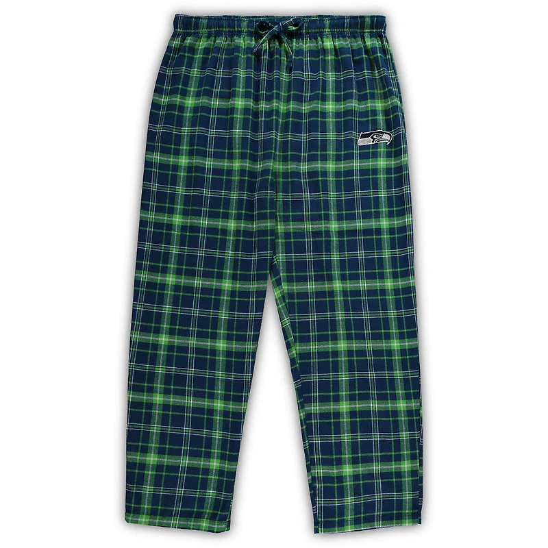 Ensemble de pyjama t-shirt et pantalon pour hommes Concepts Sport College Navy Seattle Seahawks Tailles Big & Tall Lodge