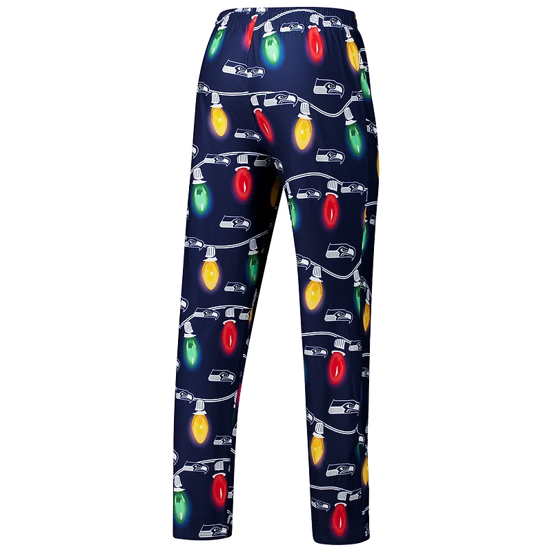 Ensemble haut à manches longues et pantalon raglan en tricot Garland pour homme Concepts Sport College Navy des Seattle Seahawks