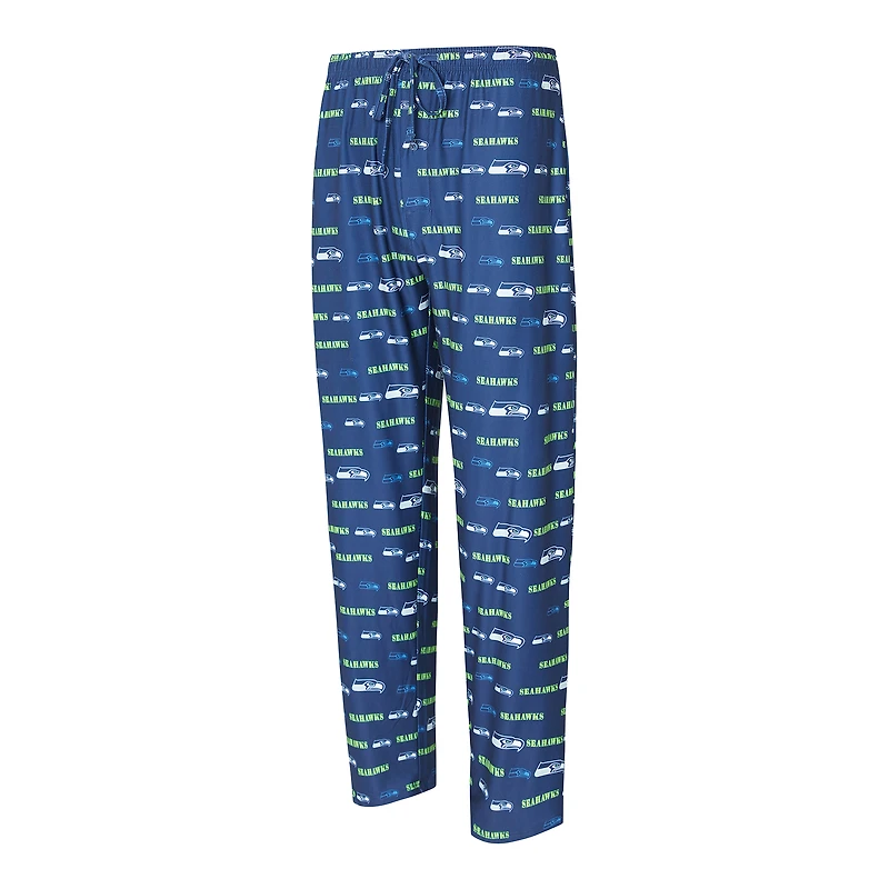Pantalon Concepts Sport College Navy à imprimé mosaïque sur toute la surface des Seattle Seahawks pour homme