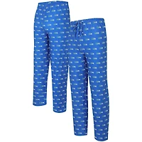 Pantalon en tricot à imprimé intégral Concepts Sport Royal Seattle Seahawks Gauge Throwback pour hommes