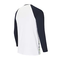 Men's Concepts Sport White/Navy Seattle Seahawks Tinsel Raglan Long Sleeve Top & Pants Sleep Set