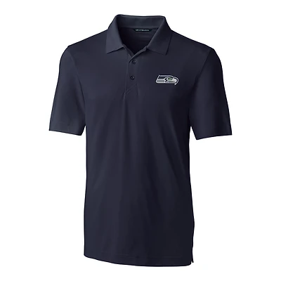 Polo extensible Forge bleu marine pour homme Cutter & Buck College des Seattle Seahawks, grandes tailles