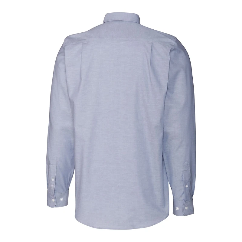 Chemise à manches longues boutonnée en Oxford stretch bleu clair Cutter & Buck Seattle Seahawks pour homme, grandes tailles
