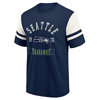 T-shirt de football américain Darius Rucker pour homme, collection Fanatics, bleu marine universitaire, des Seattle Seahawks