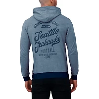 Men's Darius Rucker Collection by Fanatics College Navy Seattle Seahawks Tonal Knit Pullover Hoodie