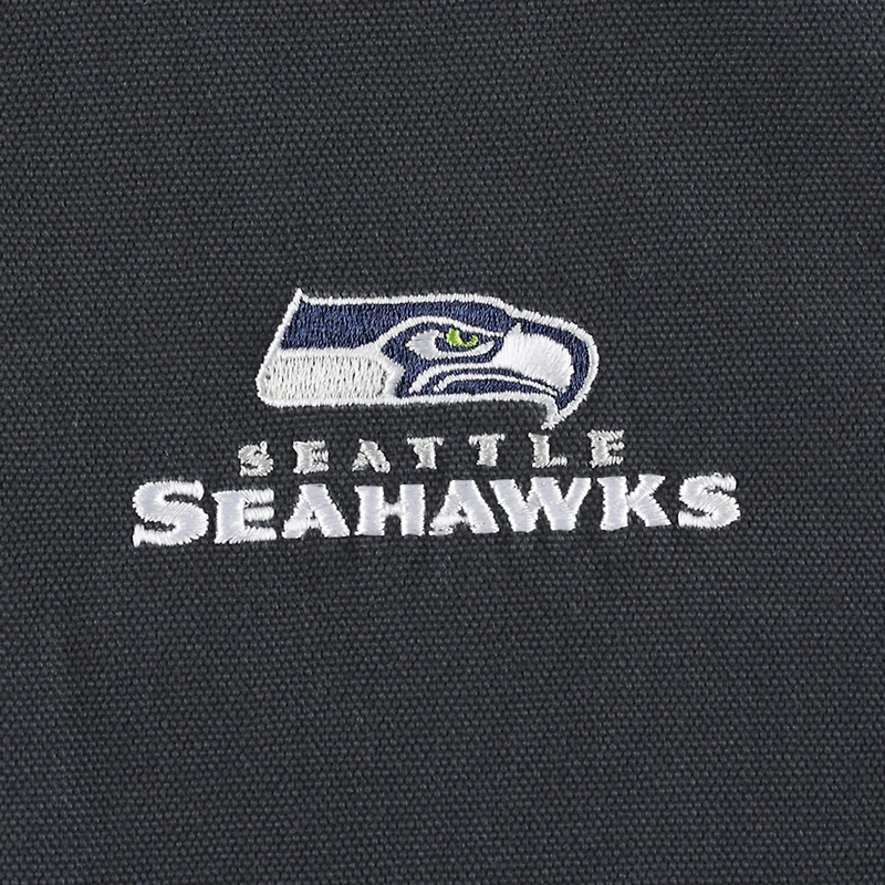 Men's Dunbrooke Charcoal Seattle Seahawks Big & Tall Dakota Canvas Hoodie Full-Zip Jacket
