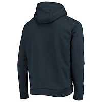 Chandail à capuchon raglan Seattle Seahawks Shag Tri-Blend glissière complète pour hommes Dunbrooke College Navy