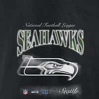 Sweat à capuche polaire Fanatics noir pour homme avec logo Seattle Seahawks au dos