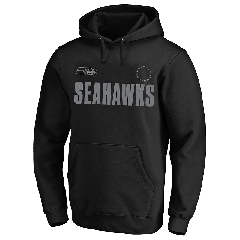 Sweat à capuche Fanatics noir pour homme des Seattle Seahawks, taille grande et grande, avec motif Chip Shot