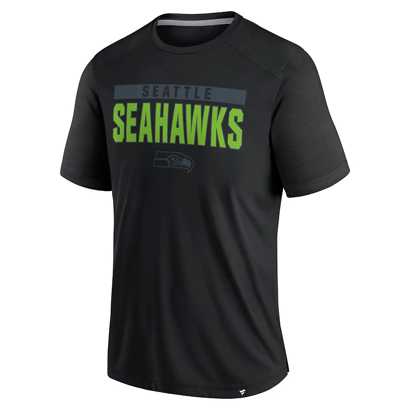 Men's Fanatics Black Seattle Seahawks Blackout Defender T-Shirt