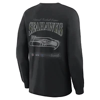 T-shirt à manches longues Fanatics Black Seattle Seahawks Midnight Falls pour homme
