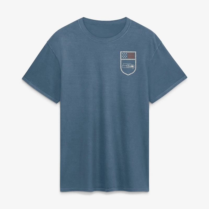 Men's Fanatics  Blue Seattle Seahawks Washed Americana T-Shirt