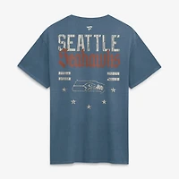 Men's Fanatics  Blue Seattle Seahawks Washed Americana T-Shirt