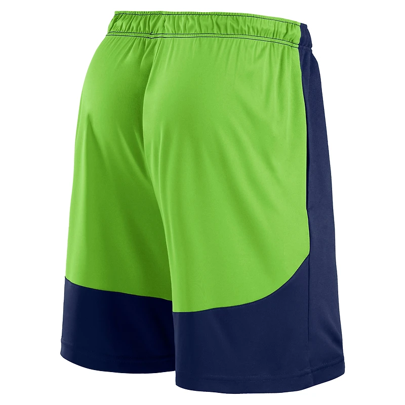 Short de lancement Fanatics College Navy/Neon Green Seattle Seahawks Big & Tall pour hommes