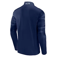 Veste Fanatics College Navy/Vert Fluo pour hommes Seattle Seahawks Defender Quarter-Zip