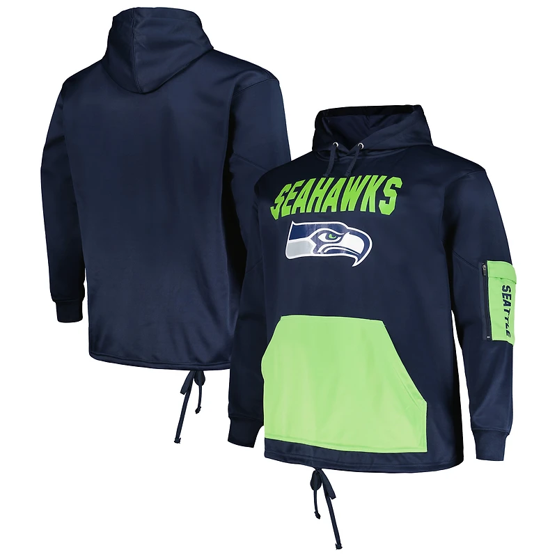 Sweat à capuche Fanatics College Navy Seattle Seahawks Big & Tall pour hommes