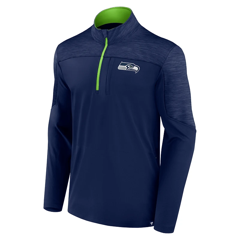 Veste à quart de zip Fanatics College Navy Seattle Seahawks Defender Evo pour hommes
