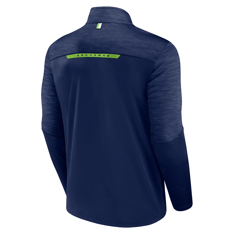 Veste à quart de zip Fanatics College Navy Seattle Seahawks Defender Evo pour hommes