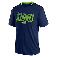 T-shirt Fanatics College Navy pour homme, motif Defender Fade Slant des Seattle Seahawks