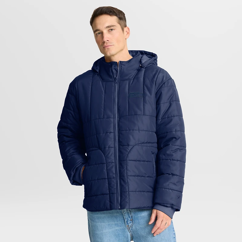 Men's Fanatics College Navy Seattle Seahawks Full-Zip Hooded Jacket