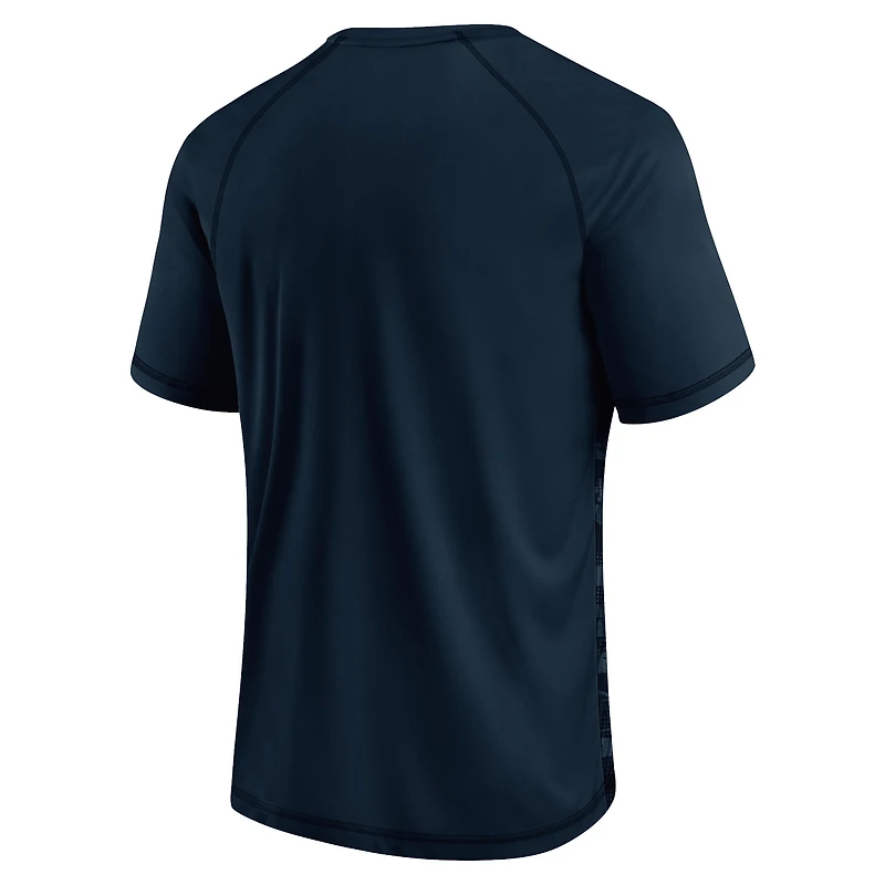 T-shirt raglan Fanatics College Navy Seattle Seahawks Hail Mary Defender pour hommes