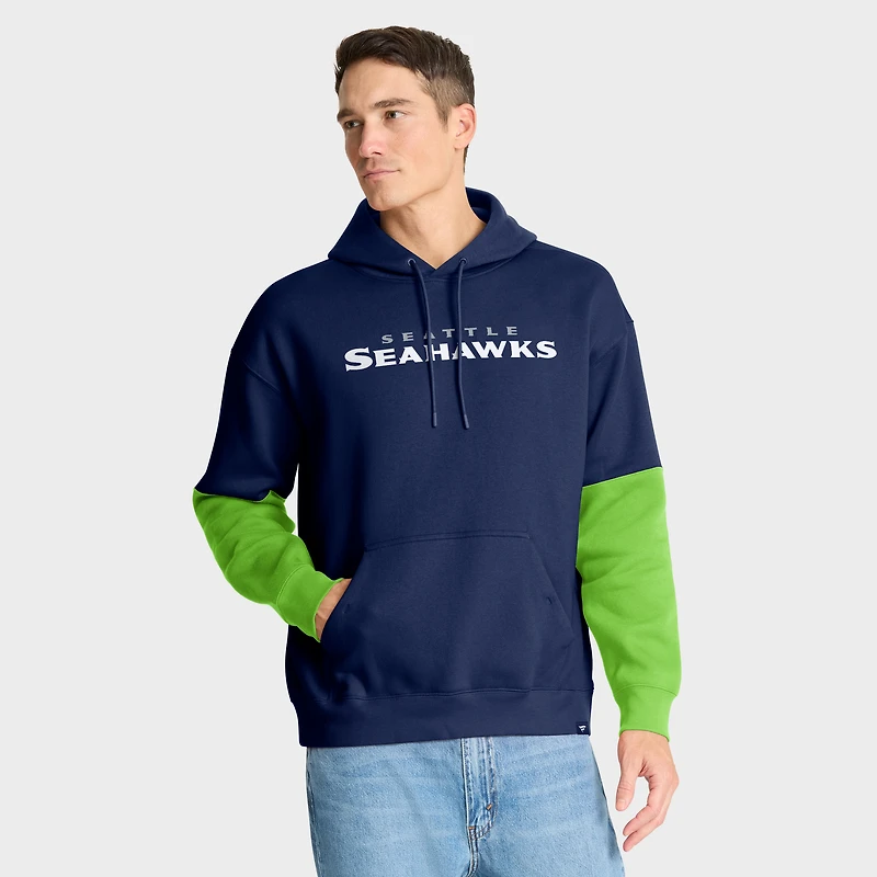 Men's Fanatics College Navy Seattle Seahawks Helmet Pullover Hoodie