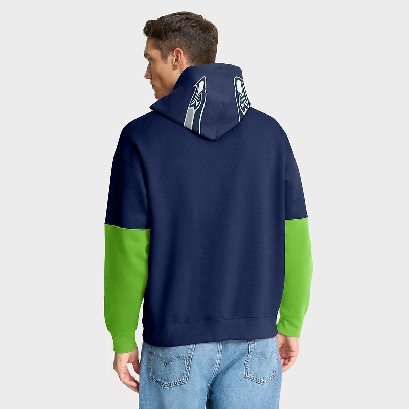 Men's Fanatics College Navy Seattle Seahawks Helmet Pullover Hoodie
