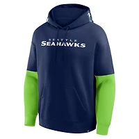 Sweat à capuche Fanatics College Navy pour homme avec casque des Seattle Seahawks