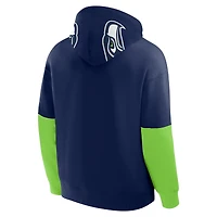 Sweat à capuche Fanatics College Navy pour homme avec casque des Seattle Seahawks