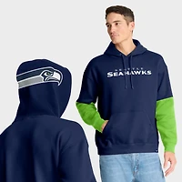 Sweat à capuche Fanatics College Navy pour homme avec casque des Seattle Seahawks