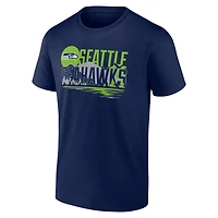 T-shirt Fanatics College Navy pour homme, Hometown Rushing Yards, Seattle Seahawks