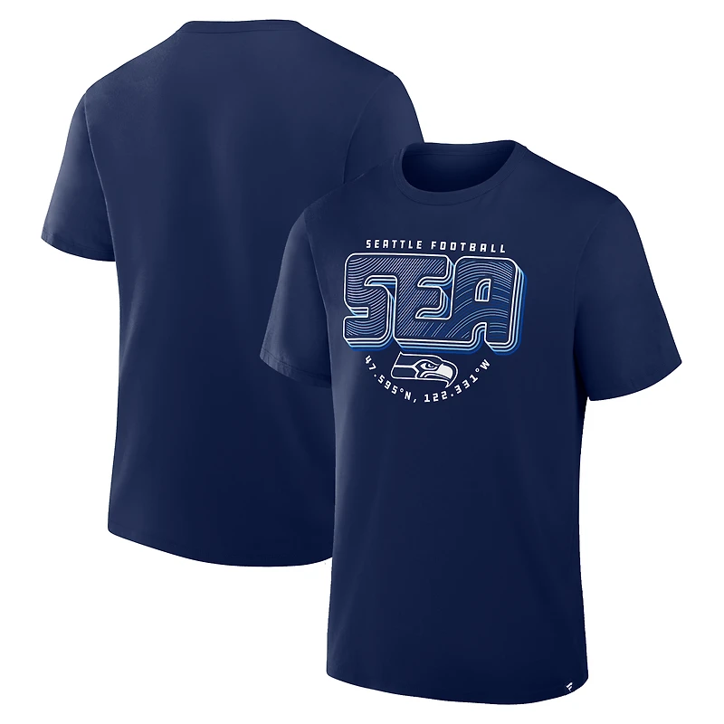 T-shirt Fanatics College Navy pour homme, motif Hometown True Favorite des Seattle Seahawks