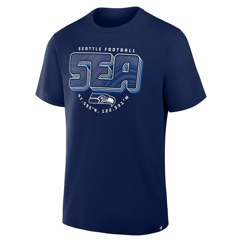 T-shirt Fanatics College Navy pour homme, motif Hometown True Favorite des Seattle Seahawks
