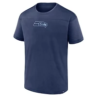 T-shirt Fanatics College Navy pour homme, modèle mini ton sur ton, des Seattle Seahawks