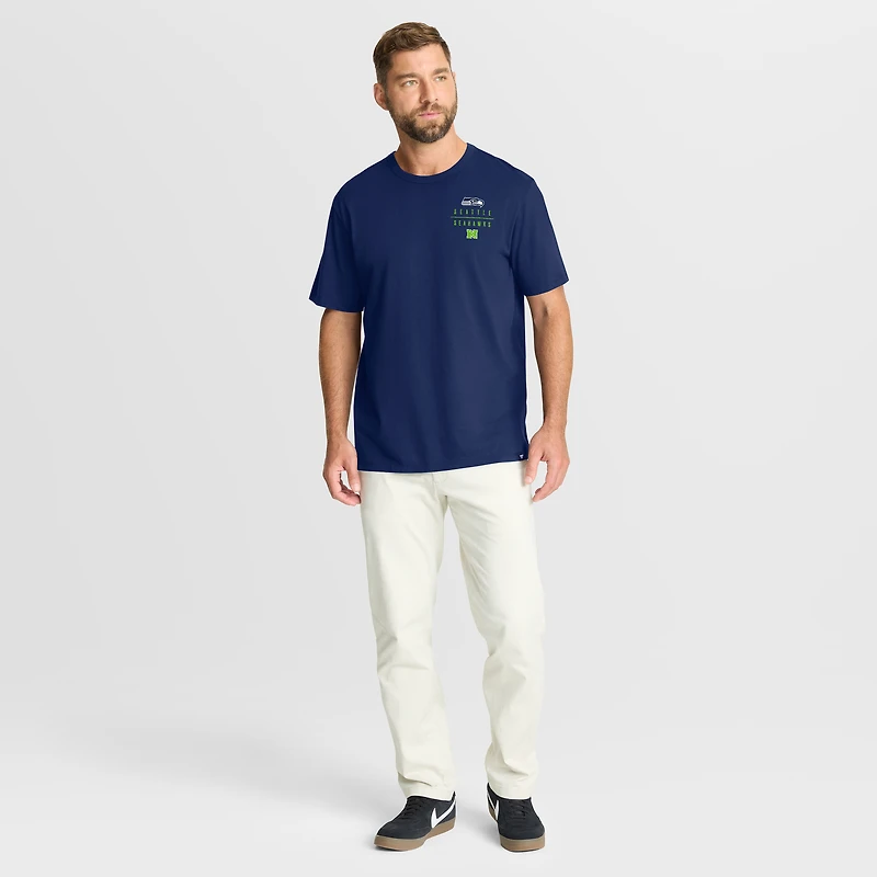 Men's Fanatics College Navy Seattle Seahawks Passing Pocket Legacy T-Shirt