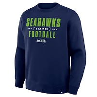 Sweat-shirt à capuche Fanatics College Navy pour homme, motif Powerful Throw Legacy des Seattle Seahawks